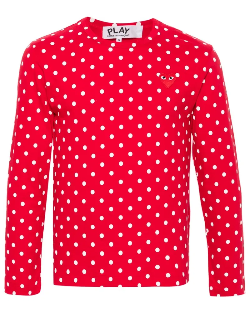 Comme des Garçons T-Shirt mit Polka Dots - Rot Rot