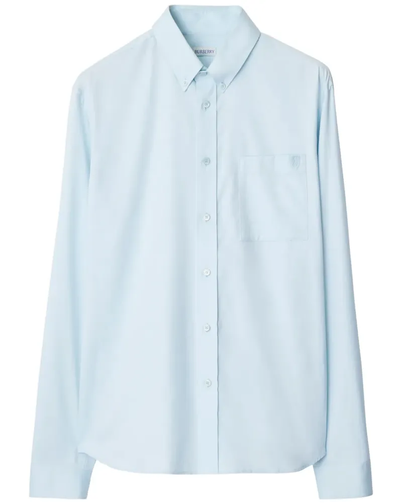 Burberry Hemd mit Logo-Stickerei - Blau Blau