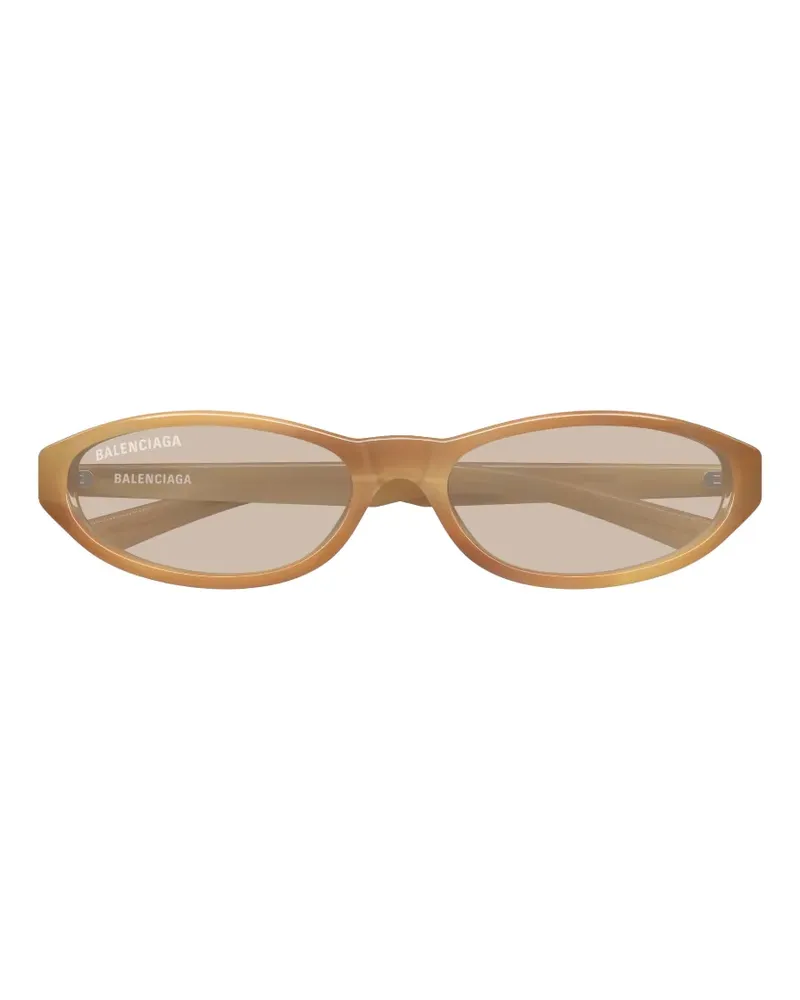 Balenciaga Neo Sonnenbrille mit ovalem Gestell - Braun Braun