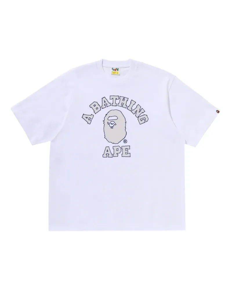 BAPE College Ape Head T-Shirt - Weiß Weiß