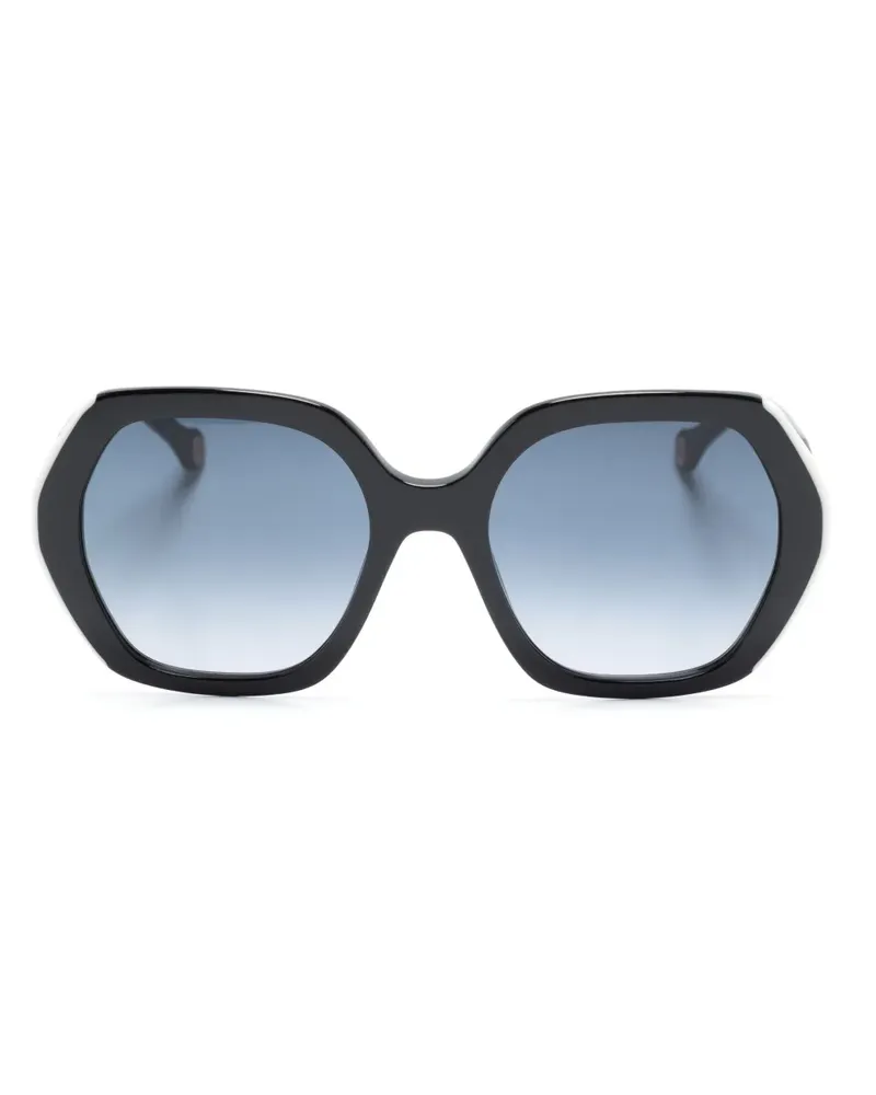 Carolina Herrera New York Sonnenbrille im Oversized-Look mit Farbverlauf - Schwarz Schwarz