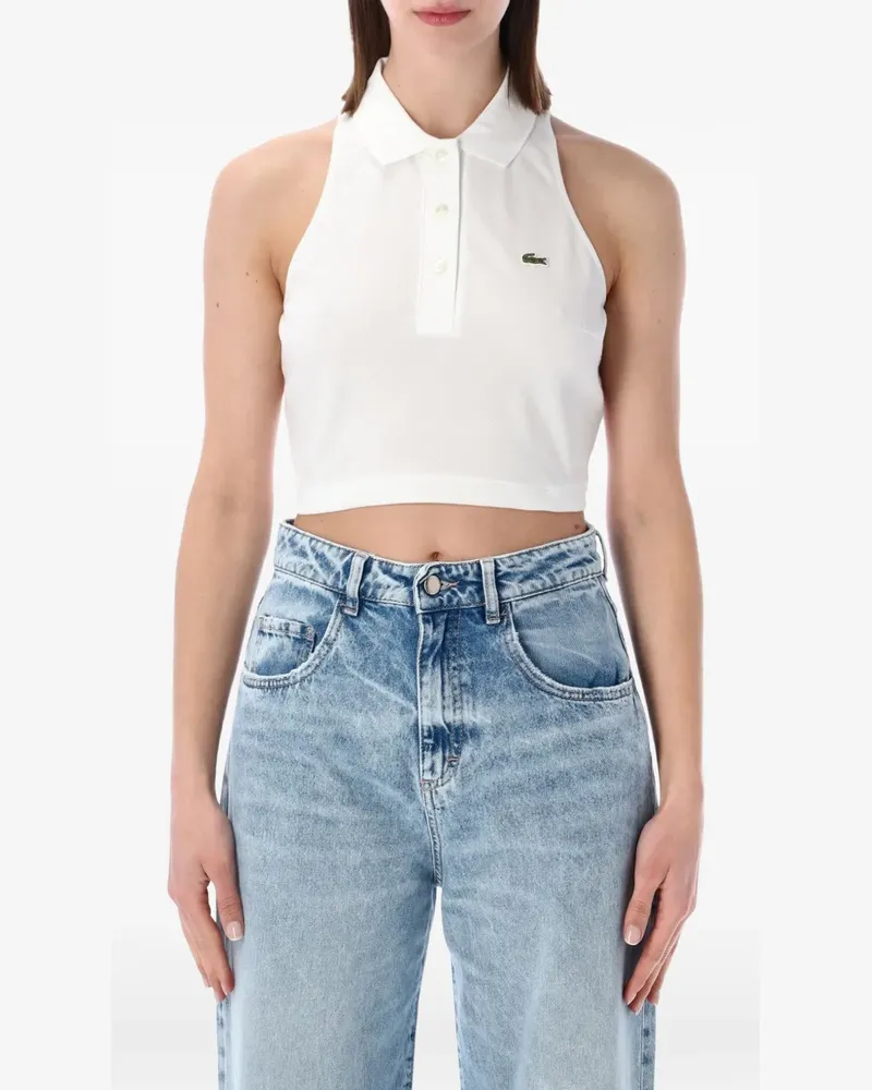 Lacoste sleeveless cropped polo shirt - Weiß Weiß