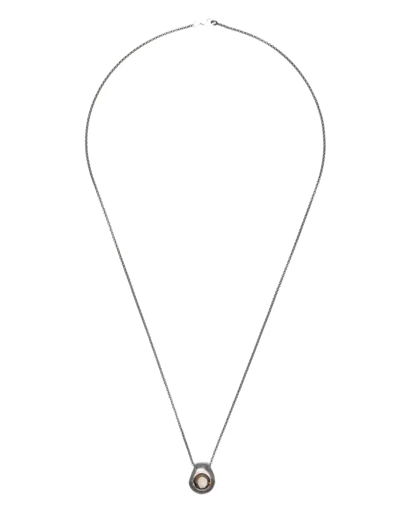 Rosa Maria Halskette aus Sterlingsilber mit Quarz Silber