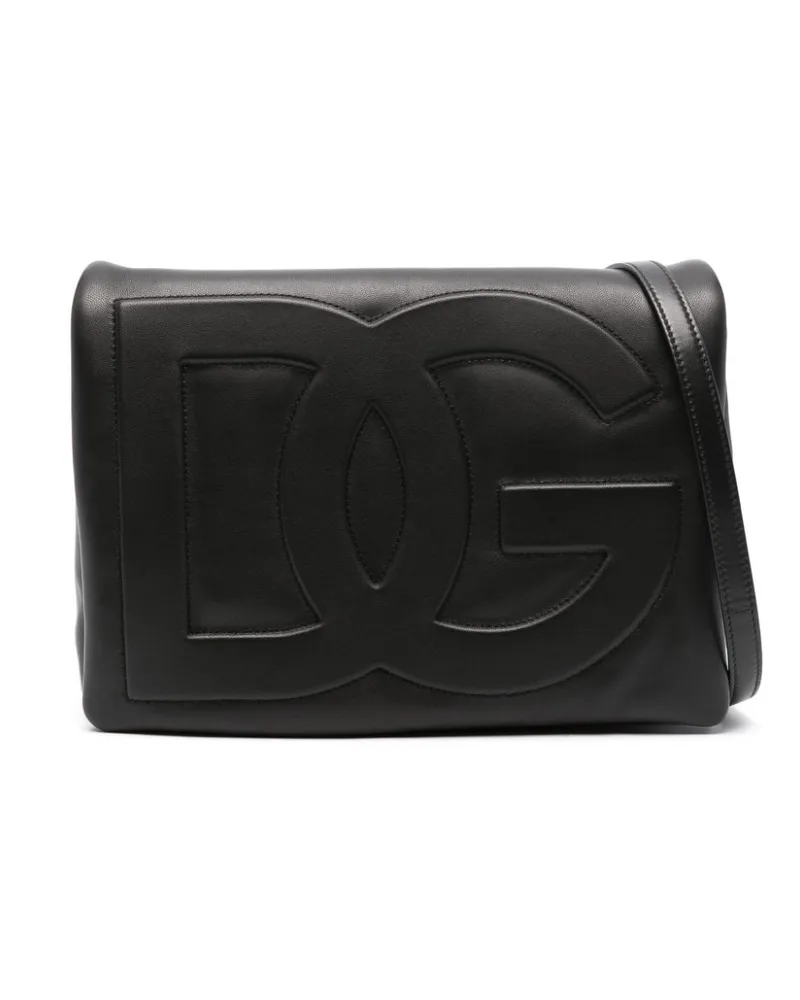 Dolce & Gabbana Clutch aus Leder - Schwarz Schwarz