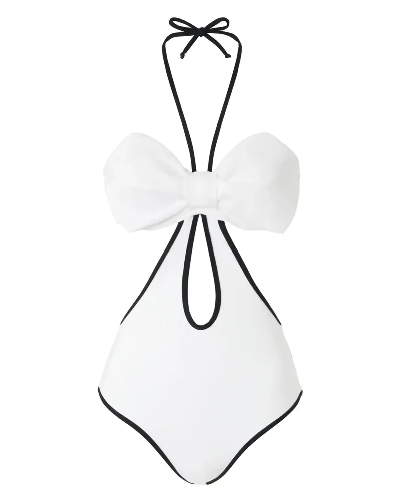 Genny Badeanzug mit Cut-Out - Weiß Weiß