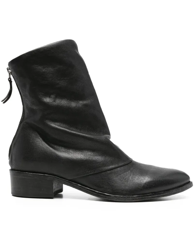 Moma Riga Zip Stiefeletten - Schwarz Schwarz