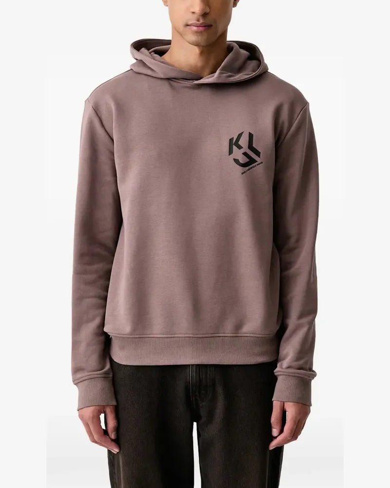 Karl Lagerfeld Hoodie mit Logo-Print - Violett Violett