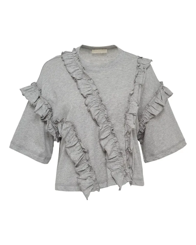 Ulla Johnson Sydney ruffled T-shirt - Grau Grau