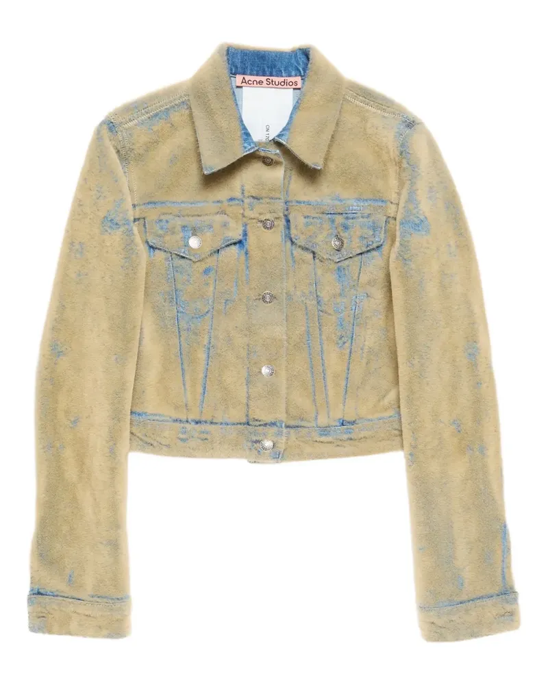 Acne Studios textured denim jacket - Nude Nude