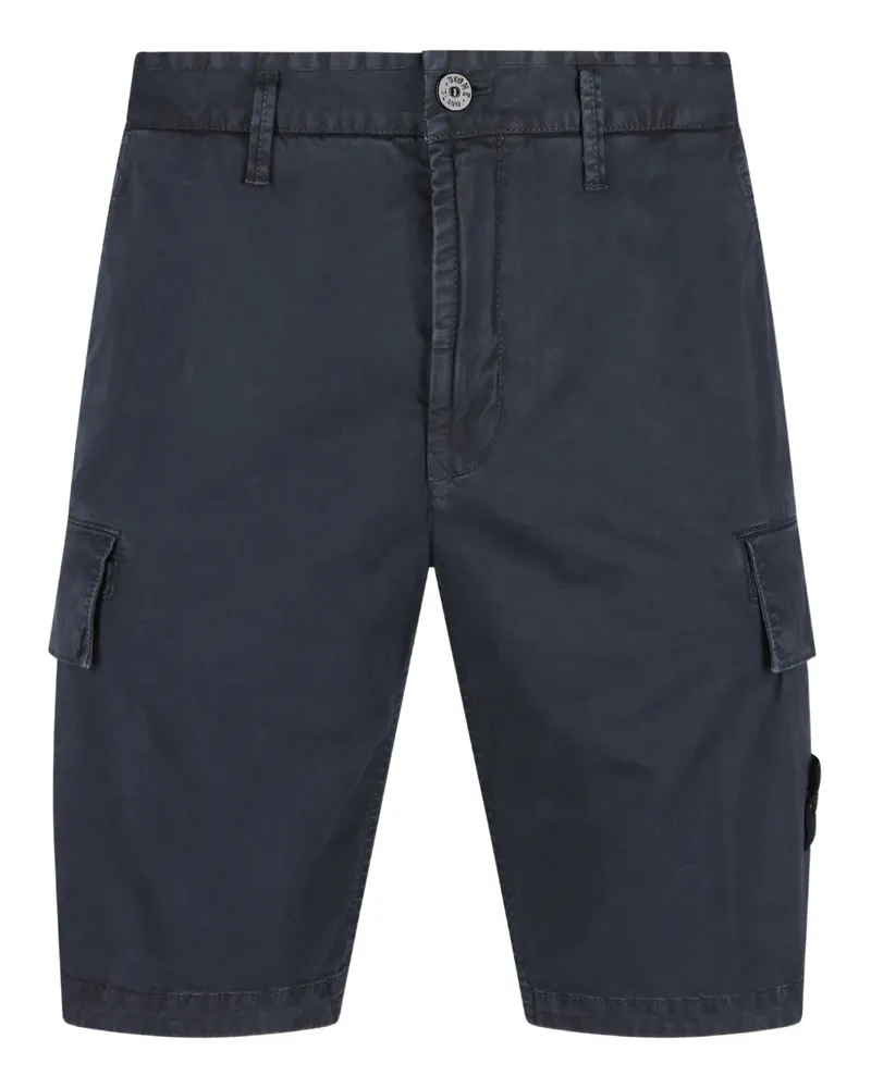Stone Island Cargo-Shorts mit Knopfverschluss - Blau Blau