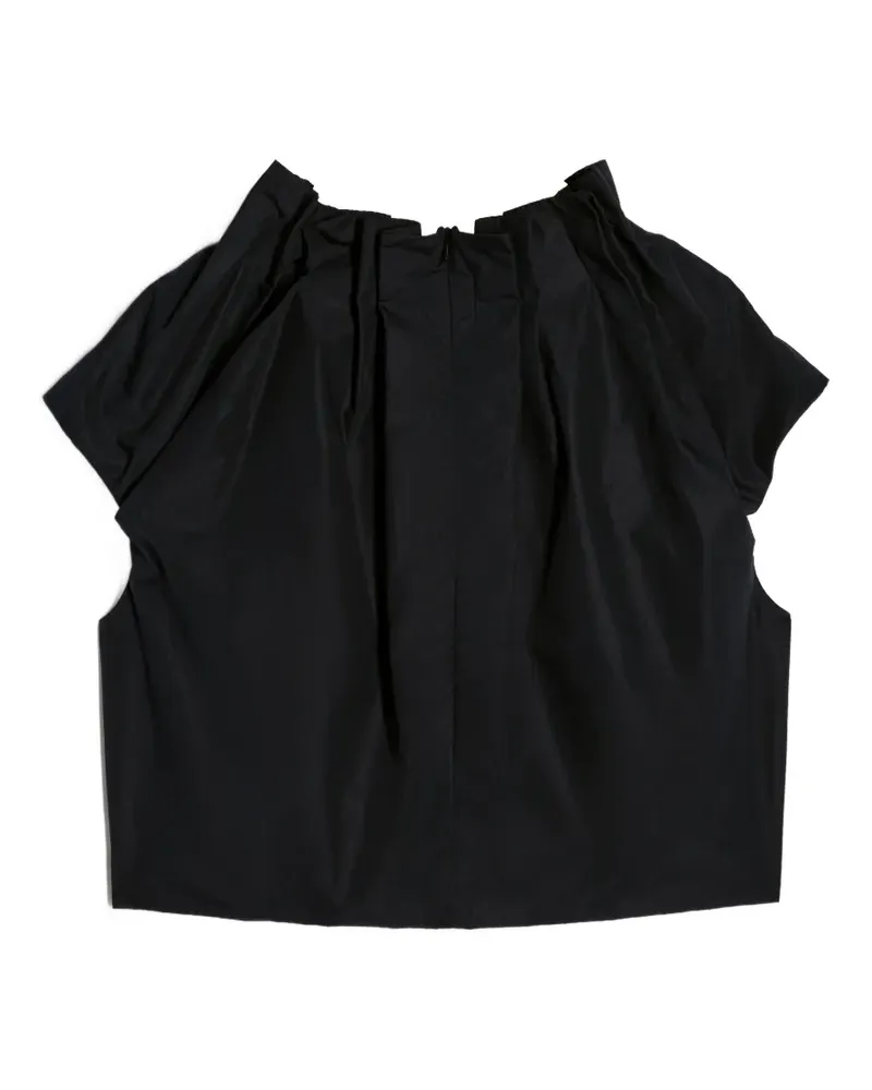 Simone Rocha gathered-design top - Schwarz Schwarz