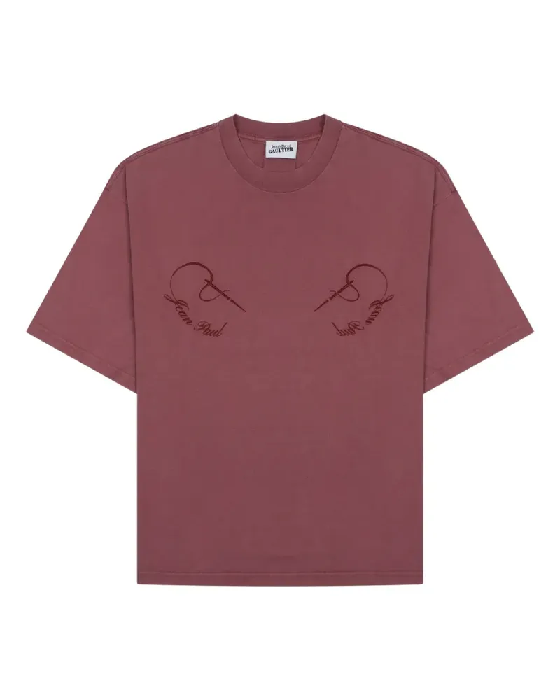 Jean Paul Gaultier logo-detail T-shirt - Rot Rot