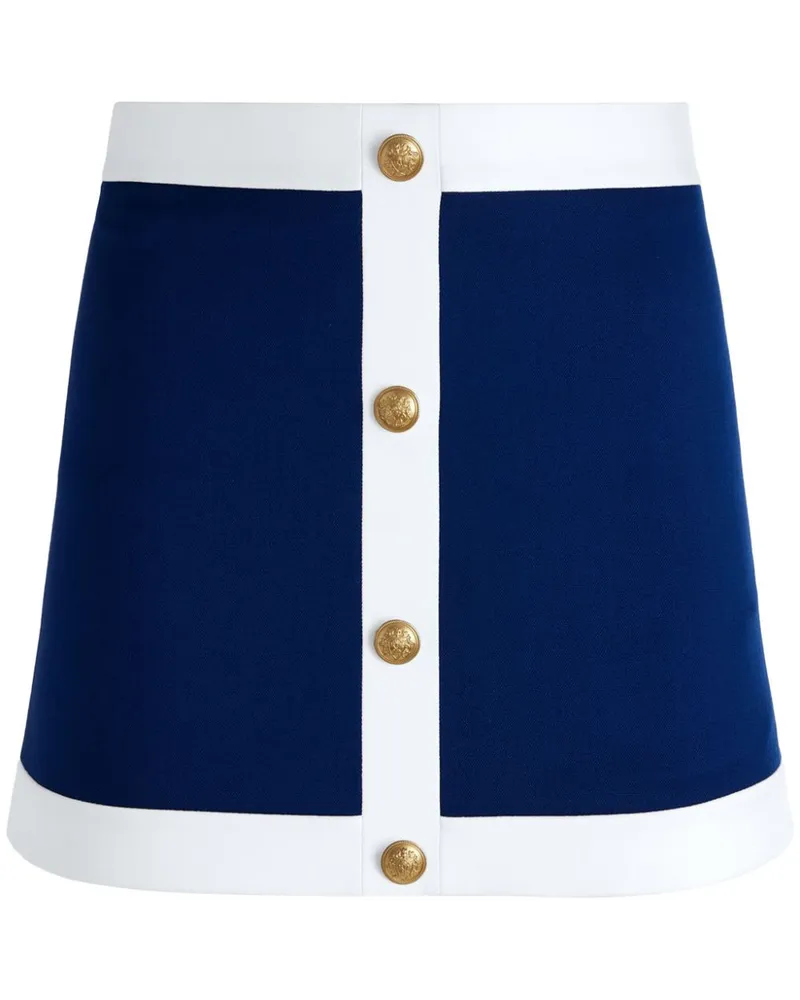 Alice + Olivia Colton Minirock in Colour-Block-Optik - Blau Blau