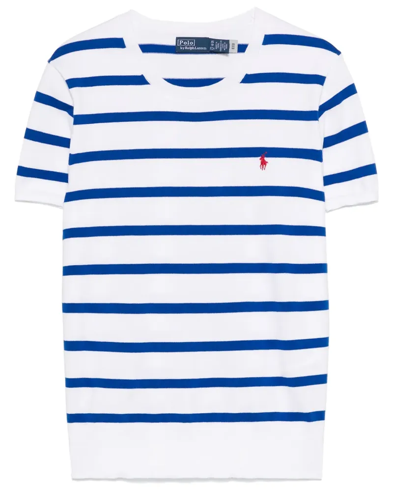 Ralph Lauren Gestreiftes T-Shirt - Blau Blau