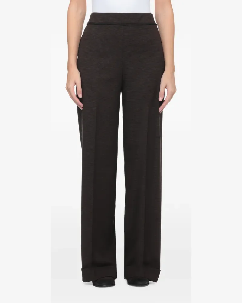 D.EXTERIOR check turn-up trousers - Braun Braun