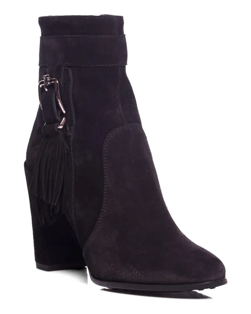 TOD'S fringe buckle ankle boots - Schwarz Schwarz