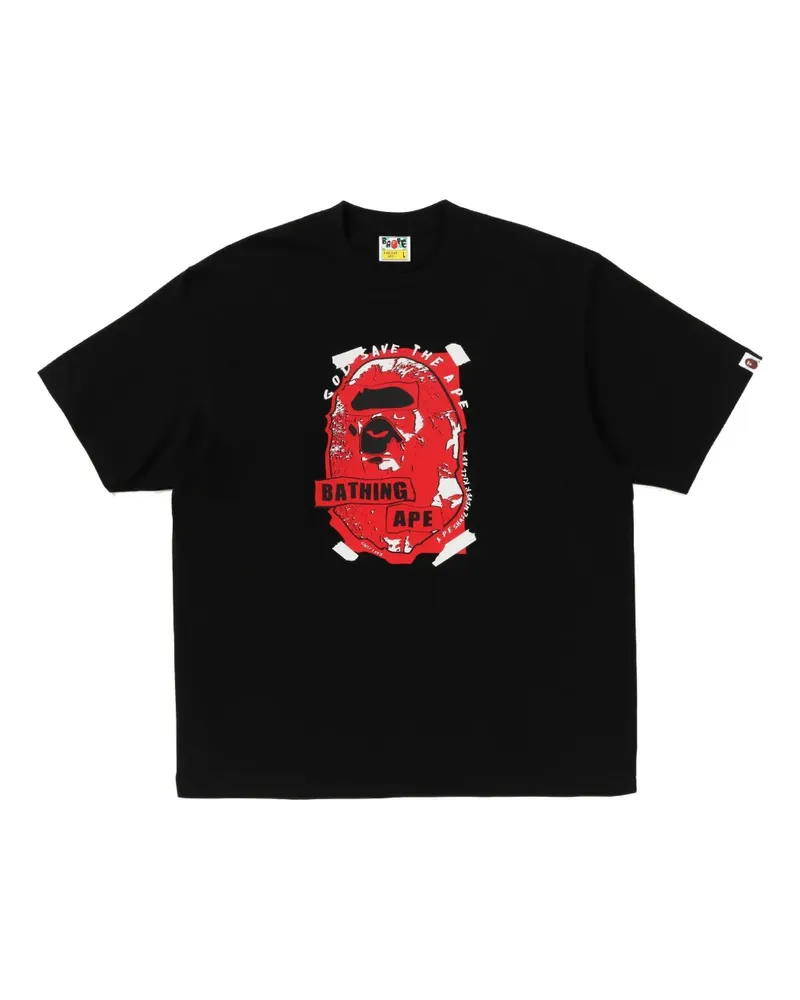 BAPE Graffiti Ape Head T-Shirt - Schwarz Schwarz