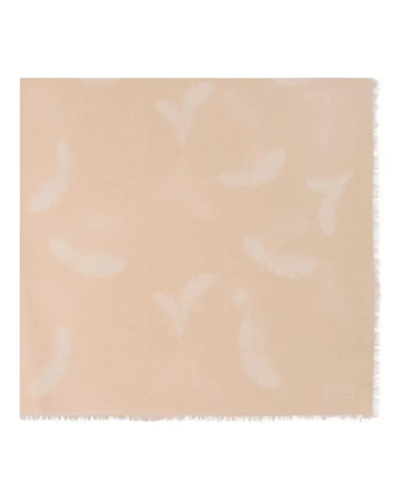 Elisabetta Franchi Schal aus Wolle und Kaschmir - Nude Nude