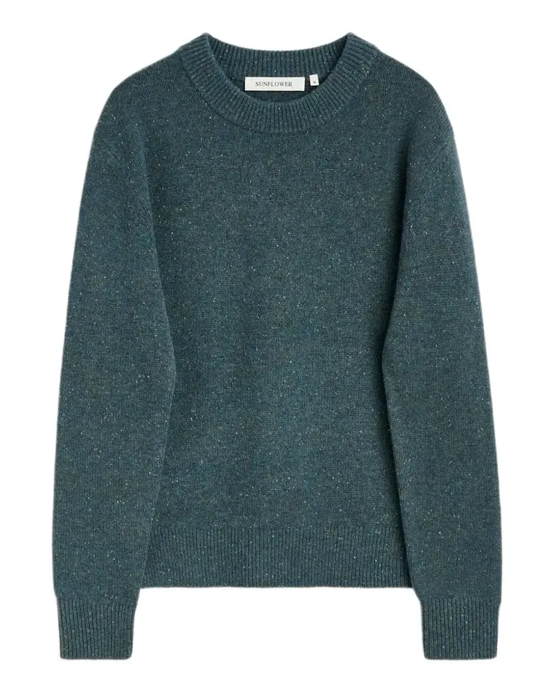 Sunflower Moon Donegal flecked-knit crew-neck sweater - Blau Blau