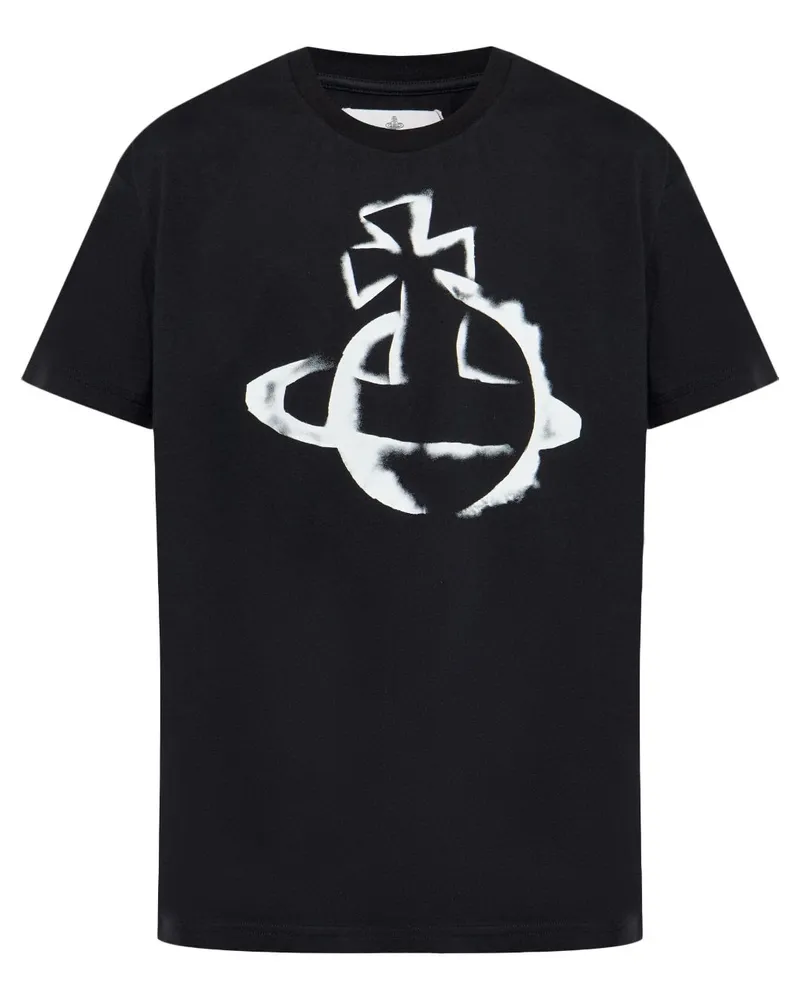Vivienne Westwood T-Shirt mit Orb-Print - Schwarz Schwarz