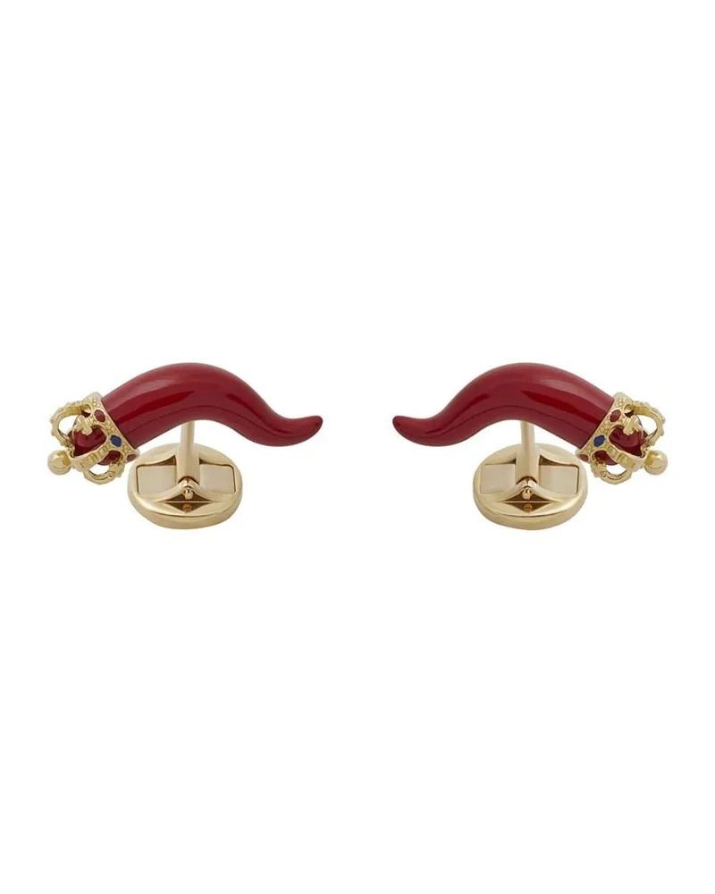 Dolce & Gabbana 18kt Good Luck Gelbgold-Manschettenknöpfe Gold
