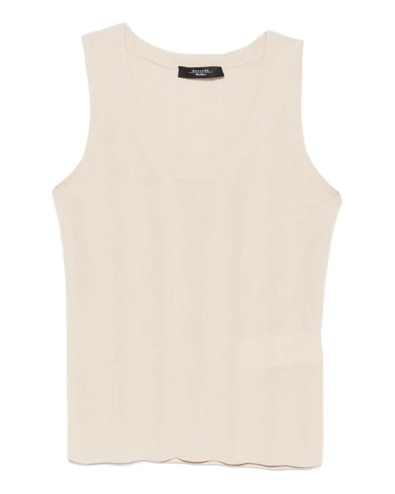 Max Mara Geripptes Cose Strick-Tanktop - Nude Nude
