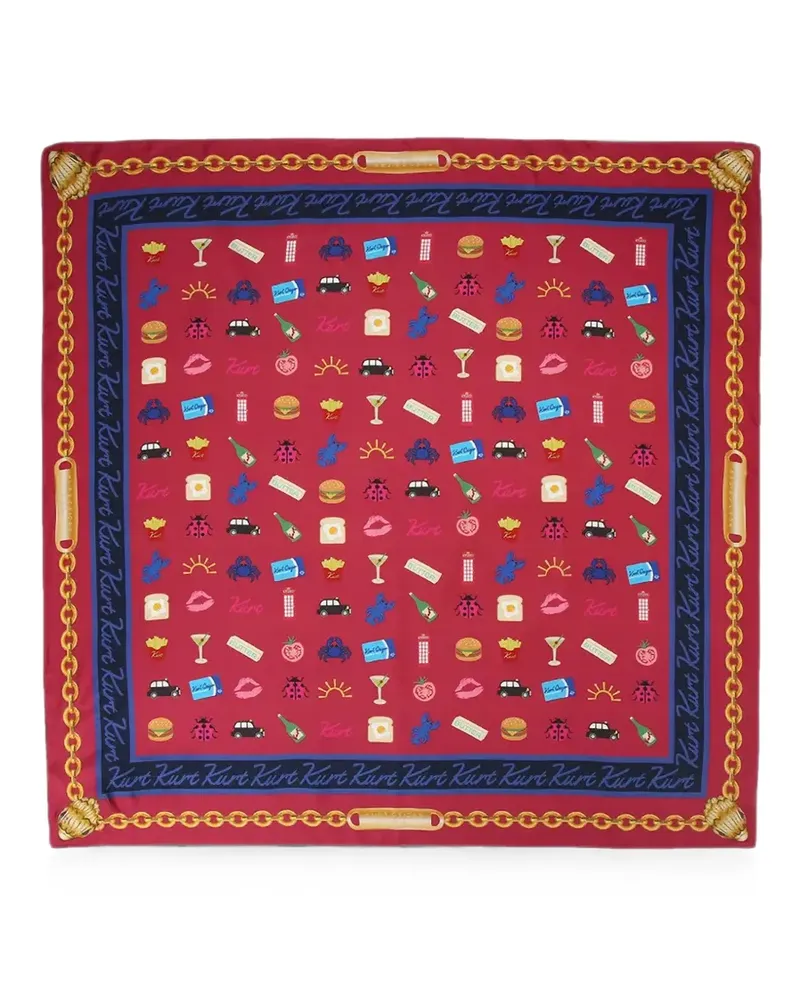 Kurt Geiger graphic-print scarf - Rot Rot