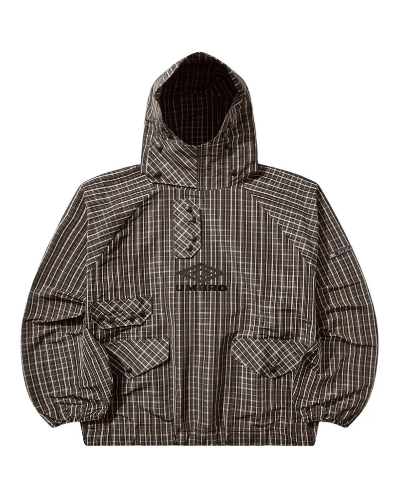 Umbro checked hooded jacket - Braun Braun