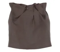 Rock mit Paperbag-Taille - Braun