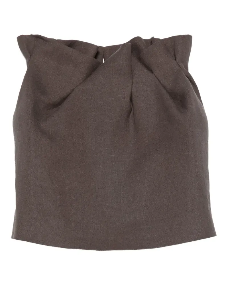 Magda Butrym paperbag-waist skirt - Braun Braun