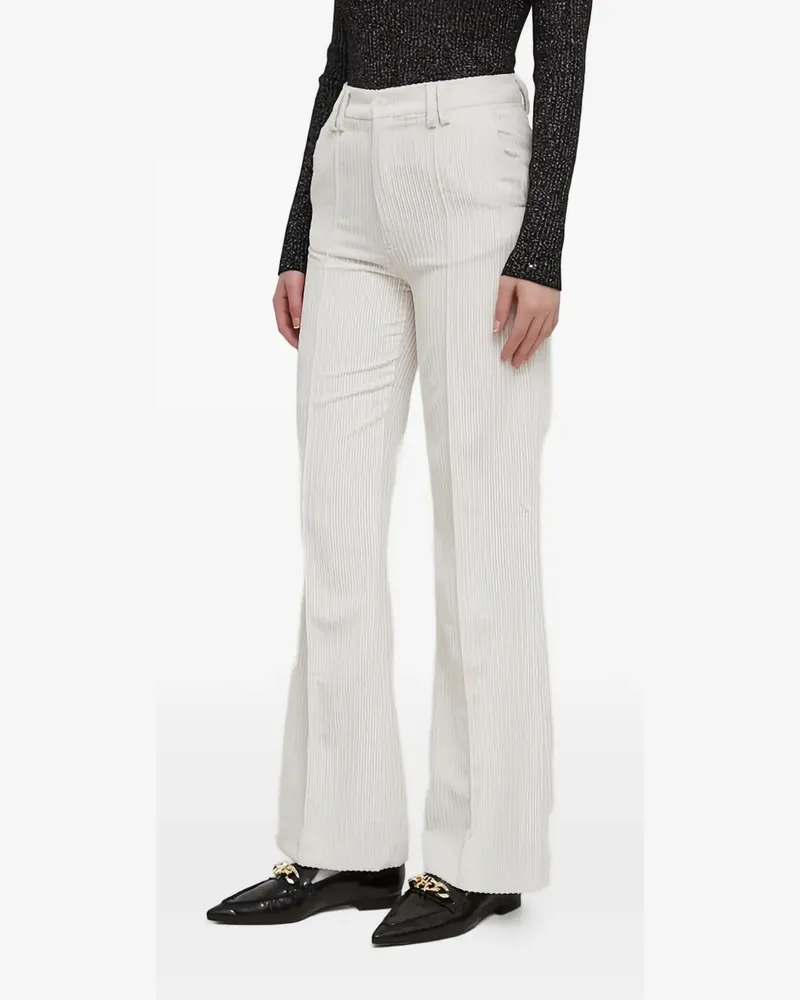 Benetton corduroy flared trousers - Weiß Weiß