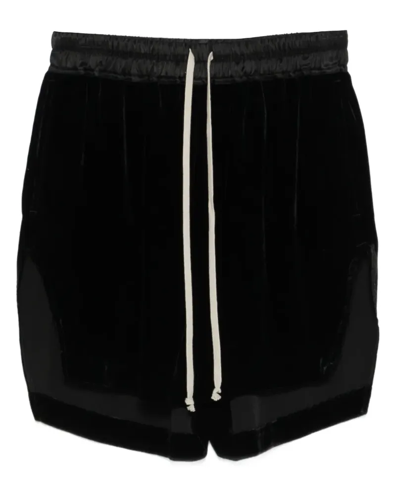 Rick Owens Kordelzug-Shorts mit geradem Saum - Schwarz Schwarz