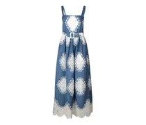 Nina lace belted maxi dress - Blau
