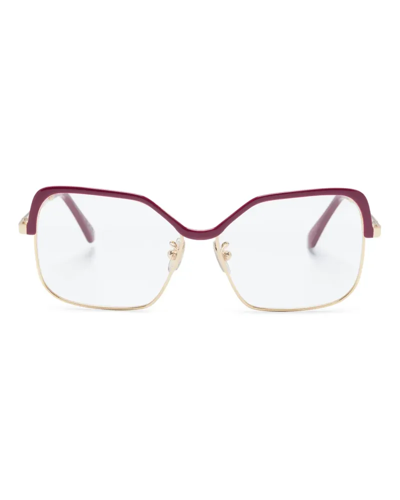 Marni Brille mit eckigem Gestell - Rot Rot