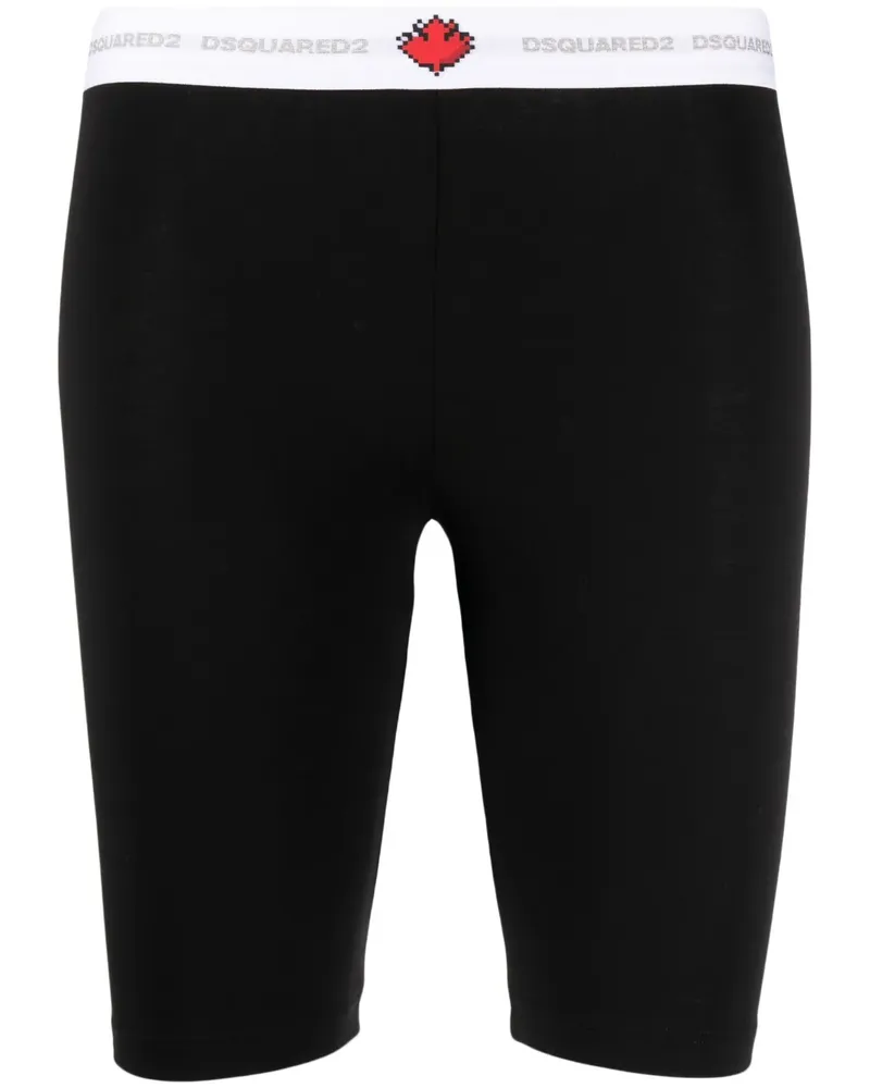 Dsquared2 Shorts mit Logo-Bund - Schwarz Schwarz