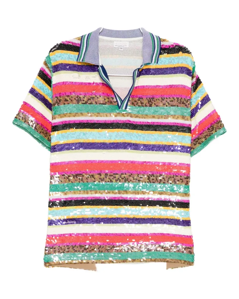 ASHISH embellished polo shirt - Nude Nude