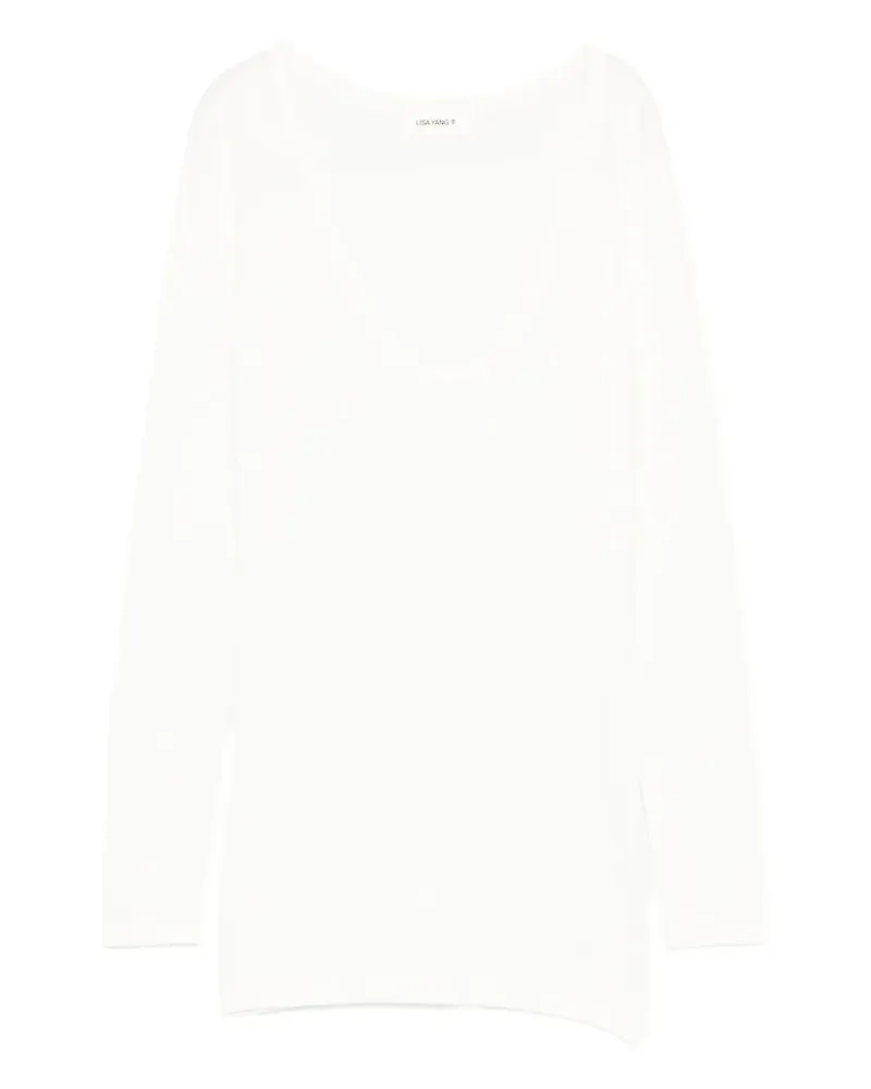 Lisa Yang Amalea scoop-neck top - Weiß Weiß