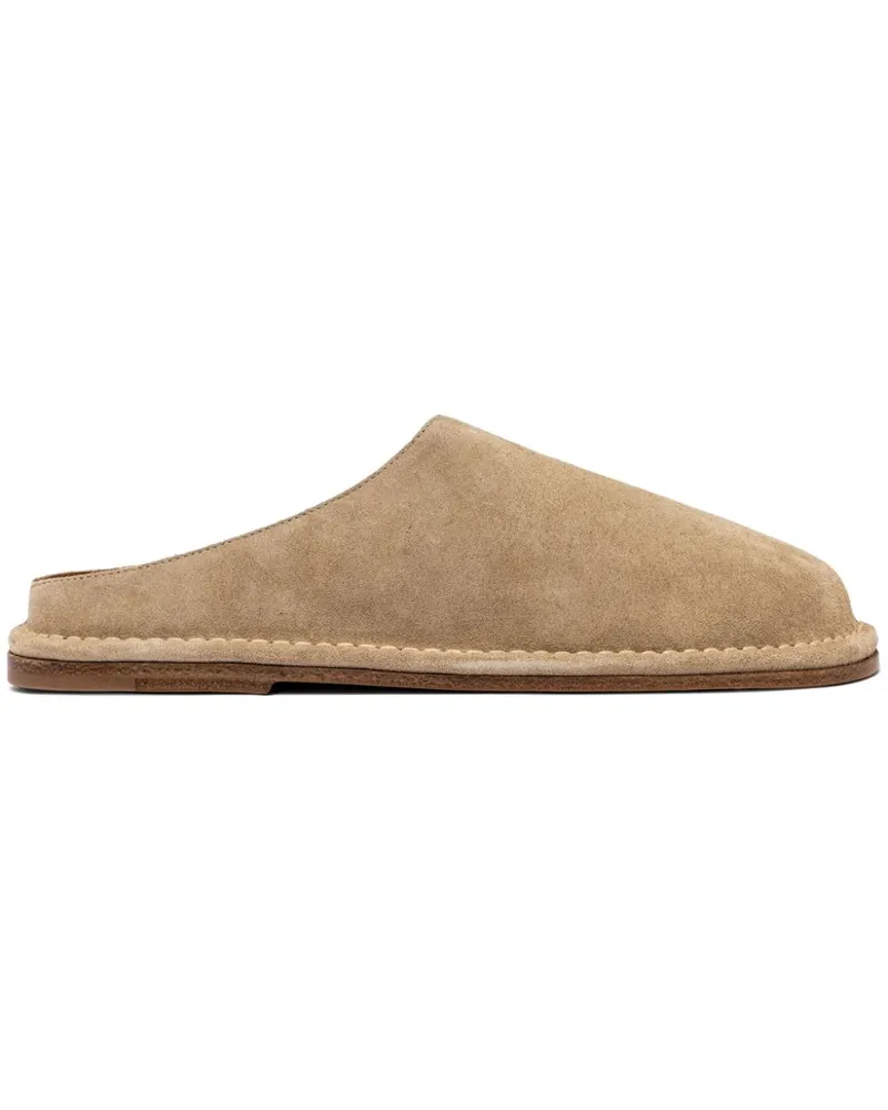 Buttero Slipper aus Wildleder - Nude Nude