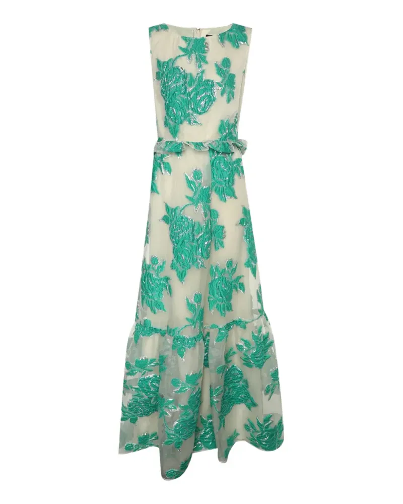 Roberto Cavalli embroidered tulle maxi dress - Nude Nude