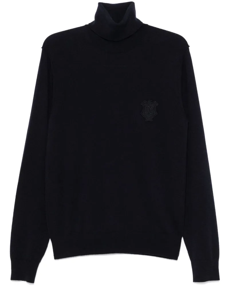 Dolce & Gabbana Pullover mit Logo-Patch - Blau Blau
