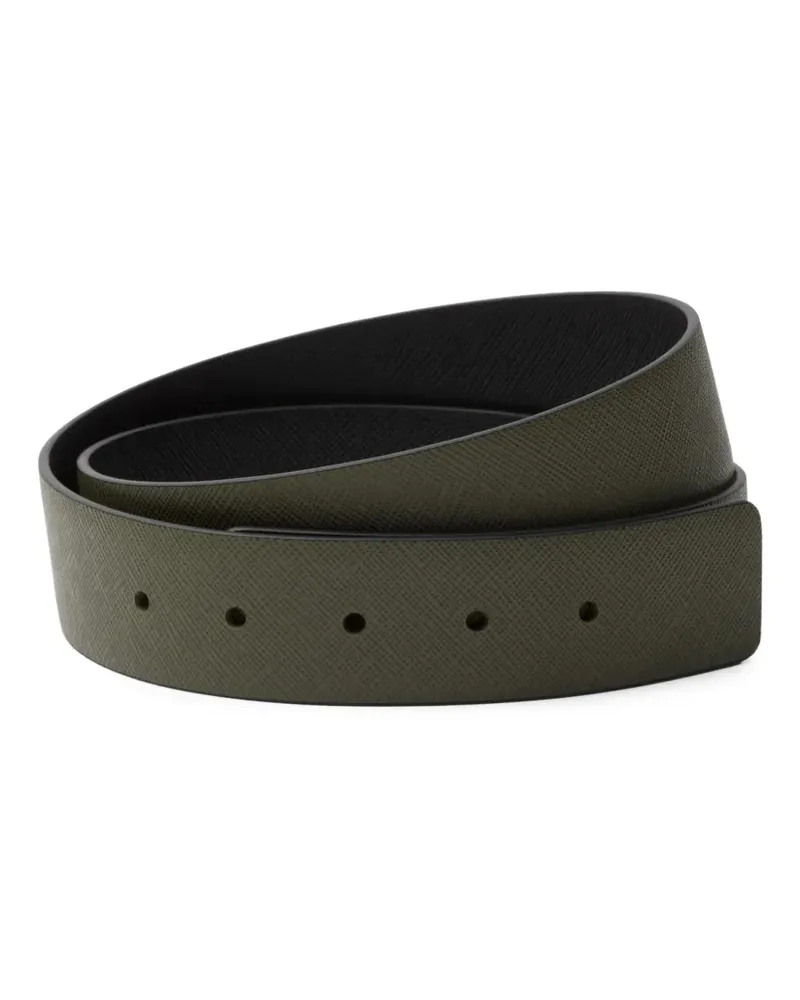Prada Wendbarer Gürtelriemen aus Saffiano-Leder - Custom Belts - Grün Grün