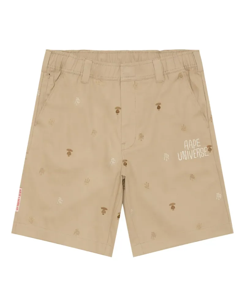 BAPE Bestickte Bermudas - Nude Nude