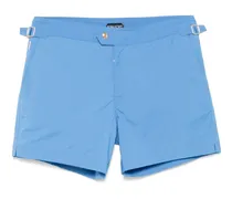 Badeshorts mit Logo-Patch - Blau
