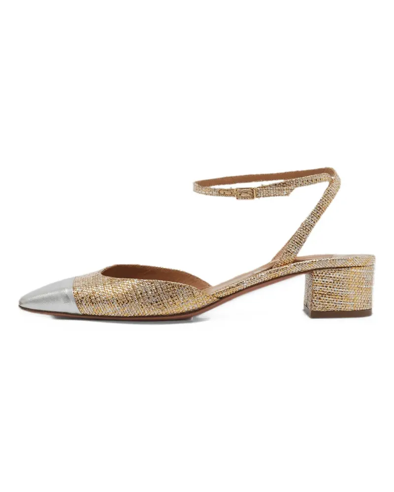 Aquazzura Flirt ankle strap pumps - Gold Gold