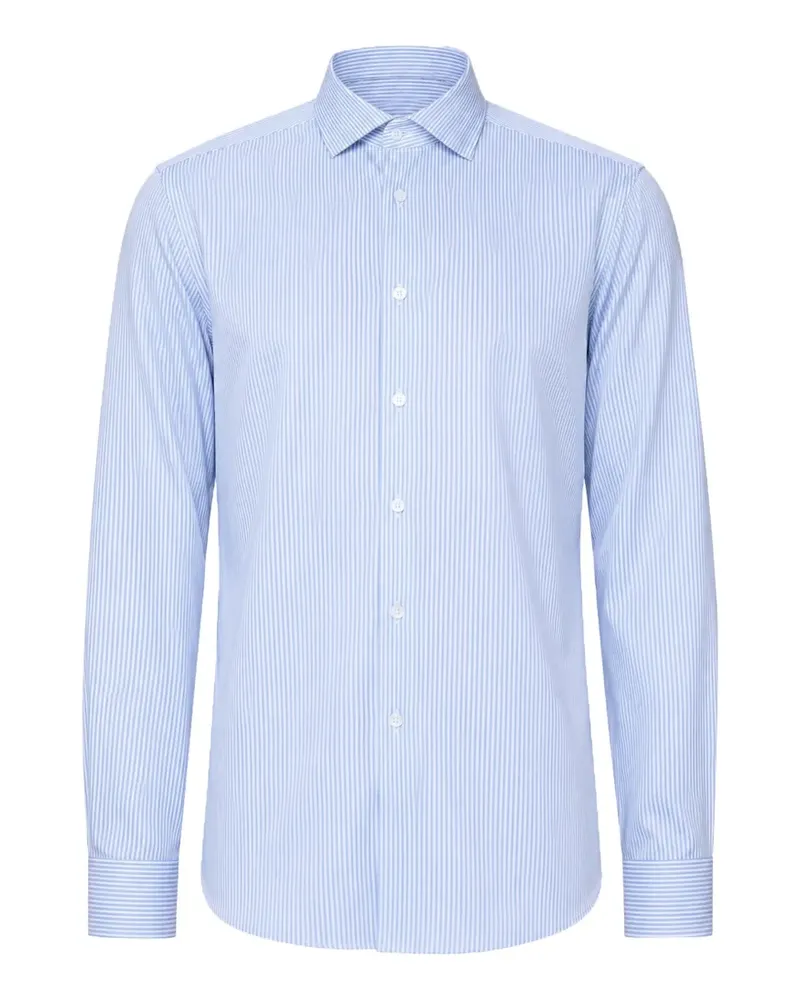 Corneliani striped long-sleeve shirt - Weiß Weiß