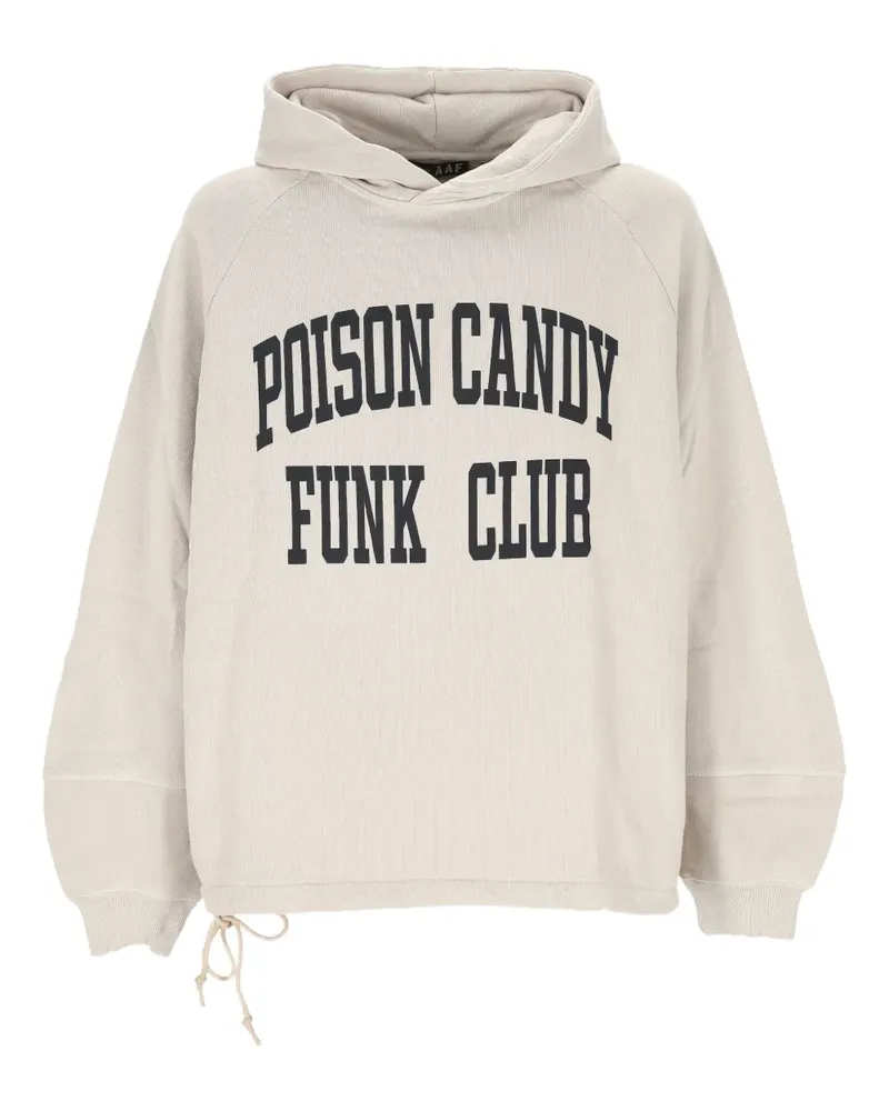 Applied Art Forms drawstring printed hoodie - Nude Nude