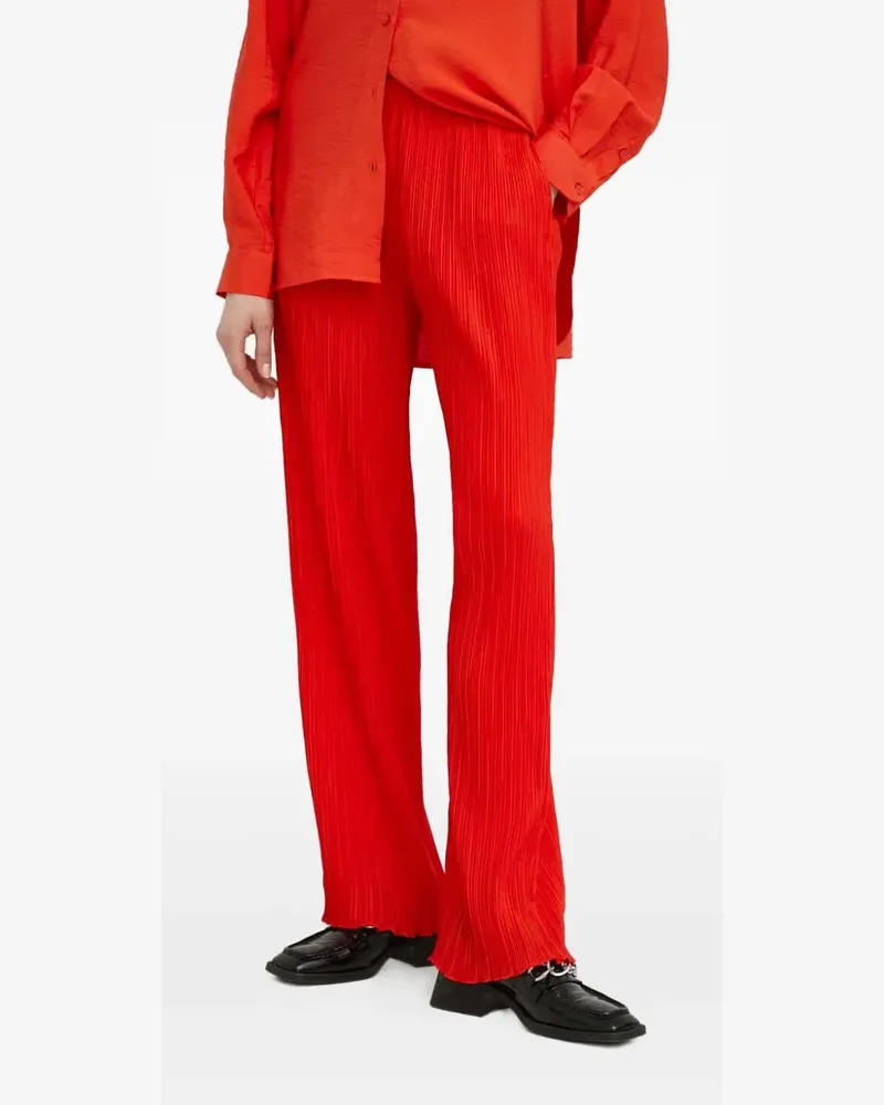 Samsøe & Samsøe Plissierte Hose - Rot Rot