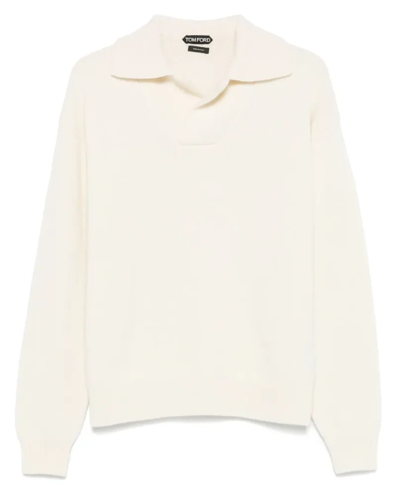 Tom Ford Gestricktes Poloshirt - Nude Nude