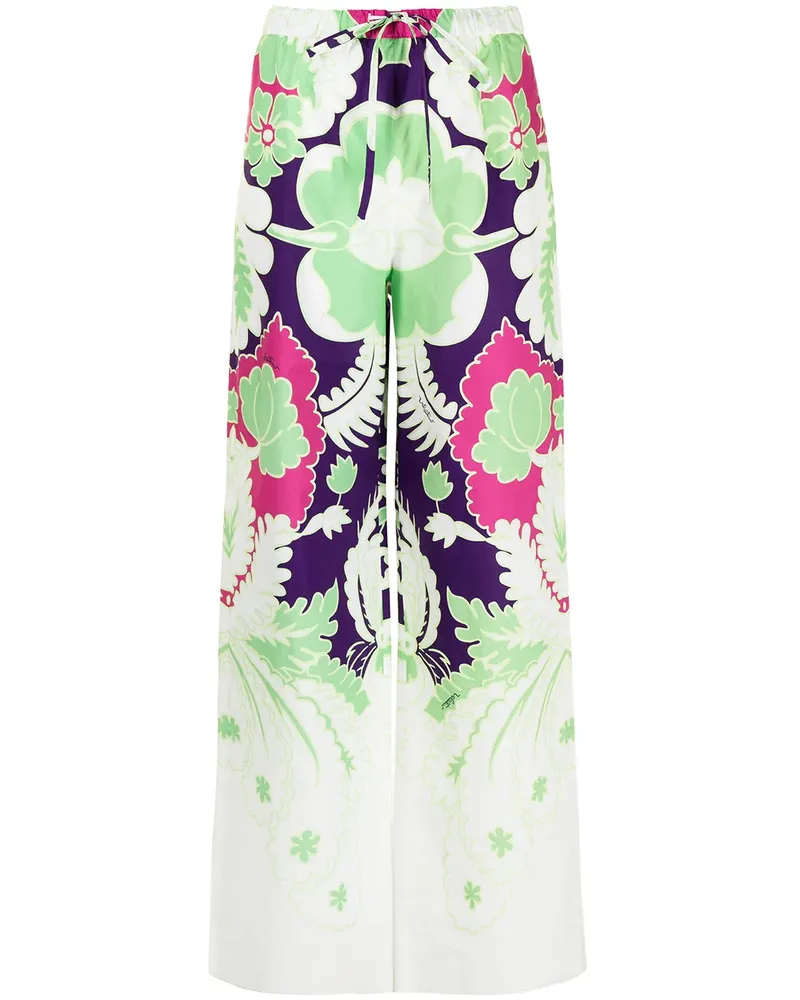 Valentino Garavani Weite Hose mit Print - Grün Grün