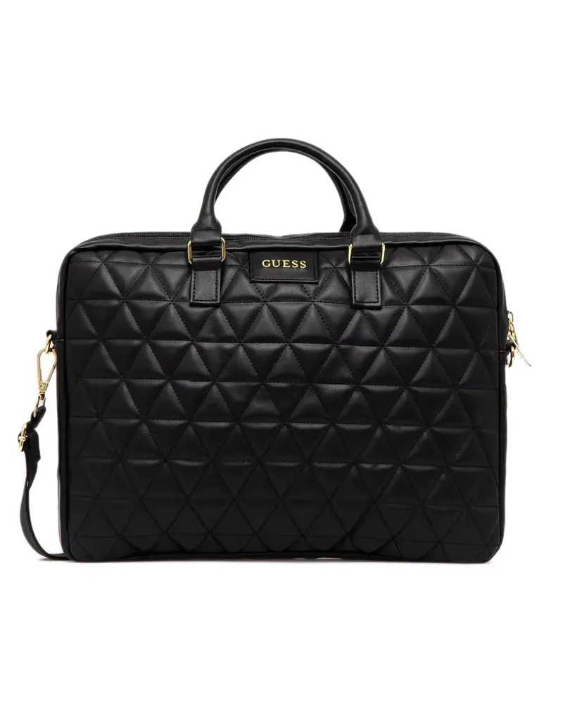 Guess Gesteppte Laptoptasche - Schwarz Schwarz